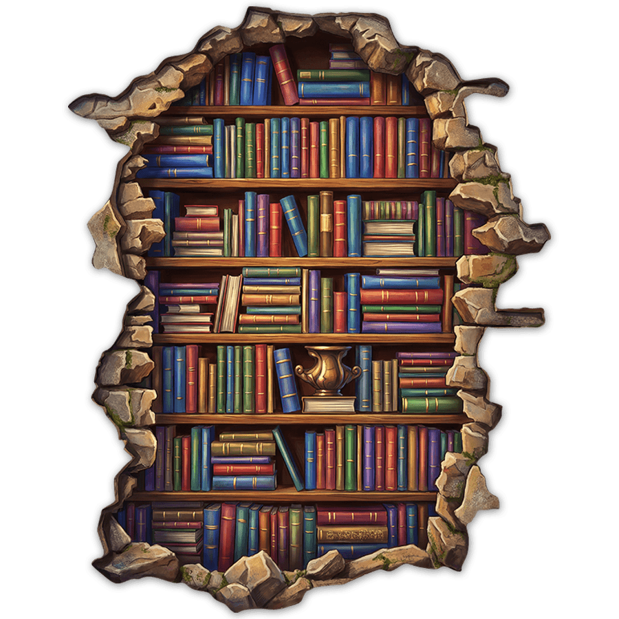 Wall Stickers: Classic Library Wall Break
