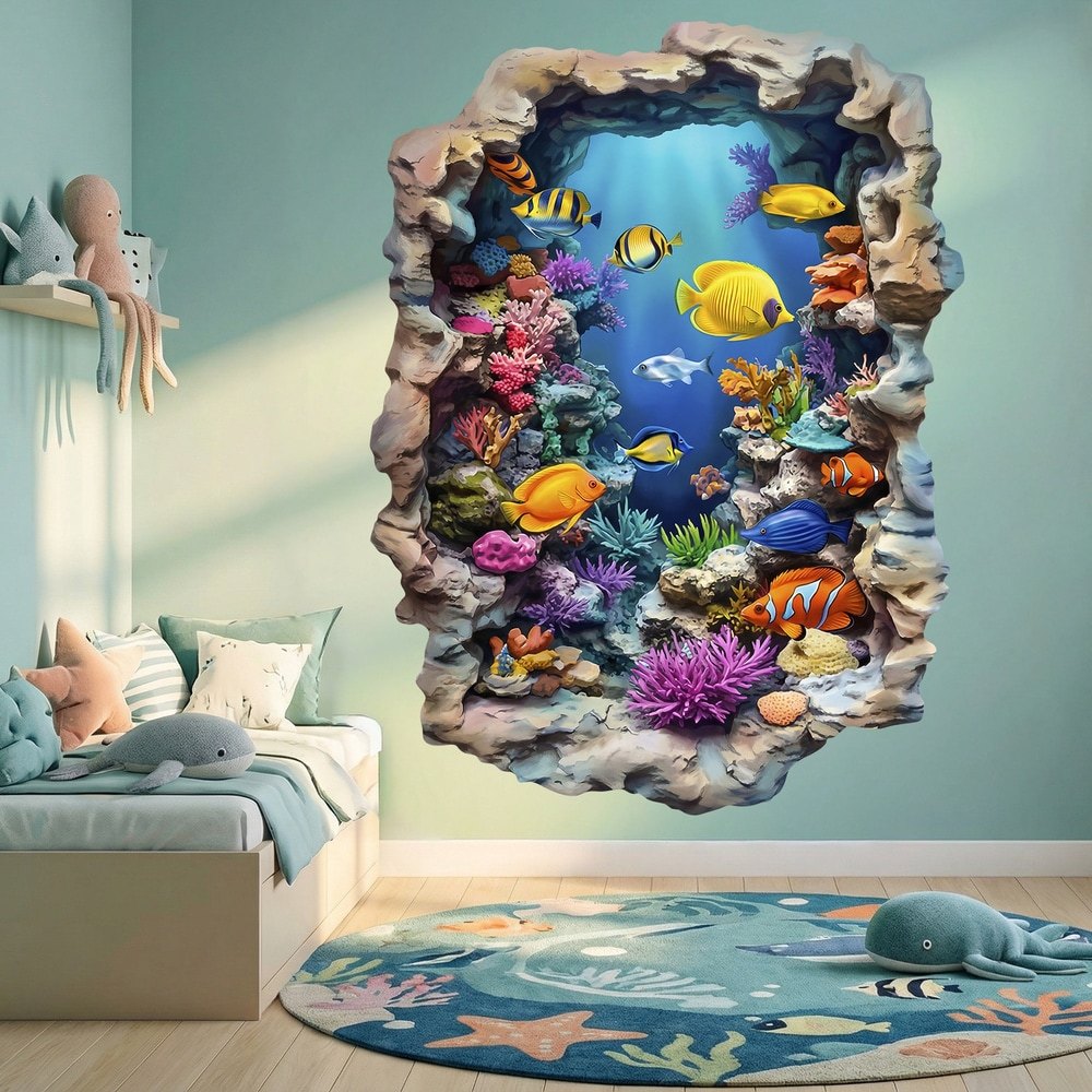 Wall Stickers: Wall Break Tropical Reef