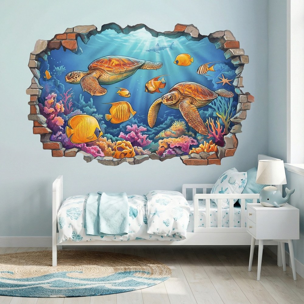 Wall Stickers: Wall Break Reef Turtles