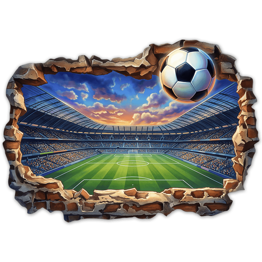 Wall Stickers: Wall Break Football Stadium