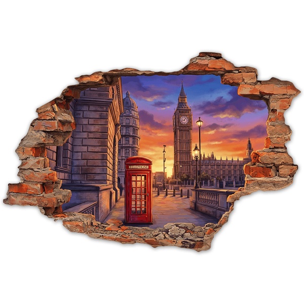 Wall Stickers: Wall Break London Big Ben