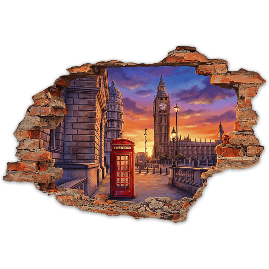 Wall Stickers: Wall Break London Big Ben