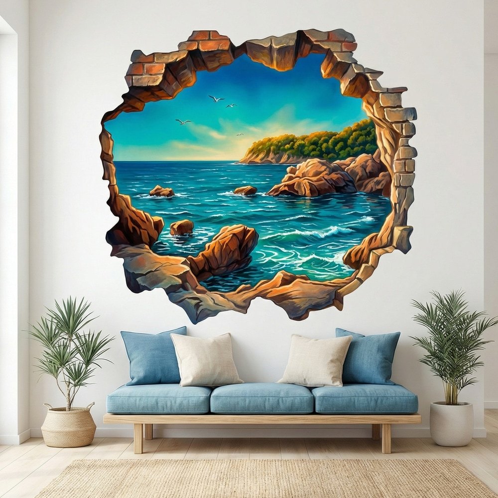 Wall Stickers: Wall Break Mediterranean Cove