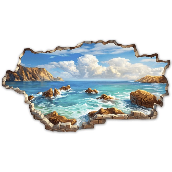 Wall Stickers: Wall Break Wild Coast