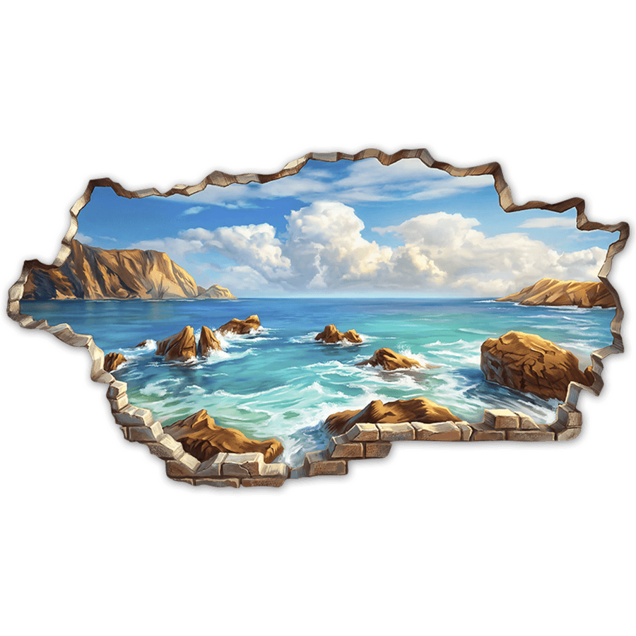 Wall Stickers: Wall Break Wild Coast