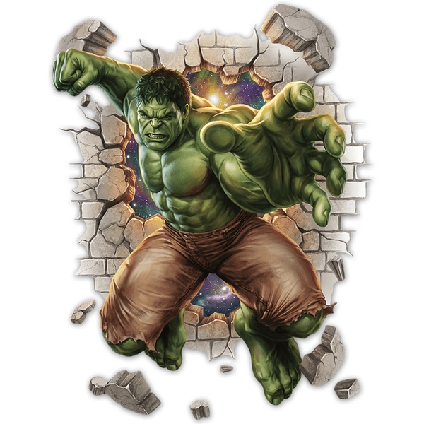 Stickers for Kids: Hulk Wall Hole