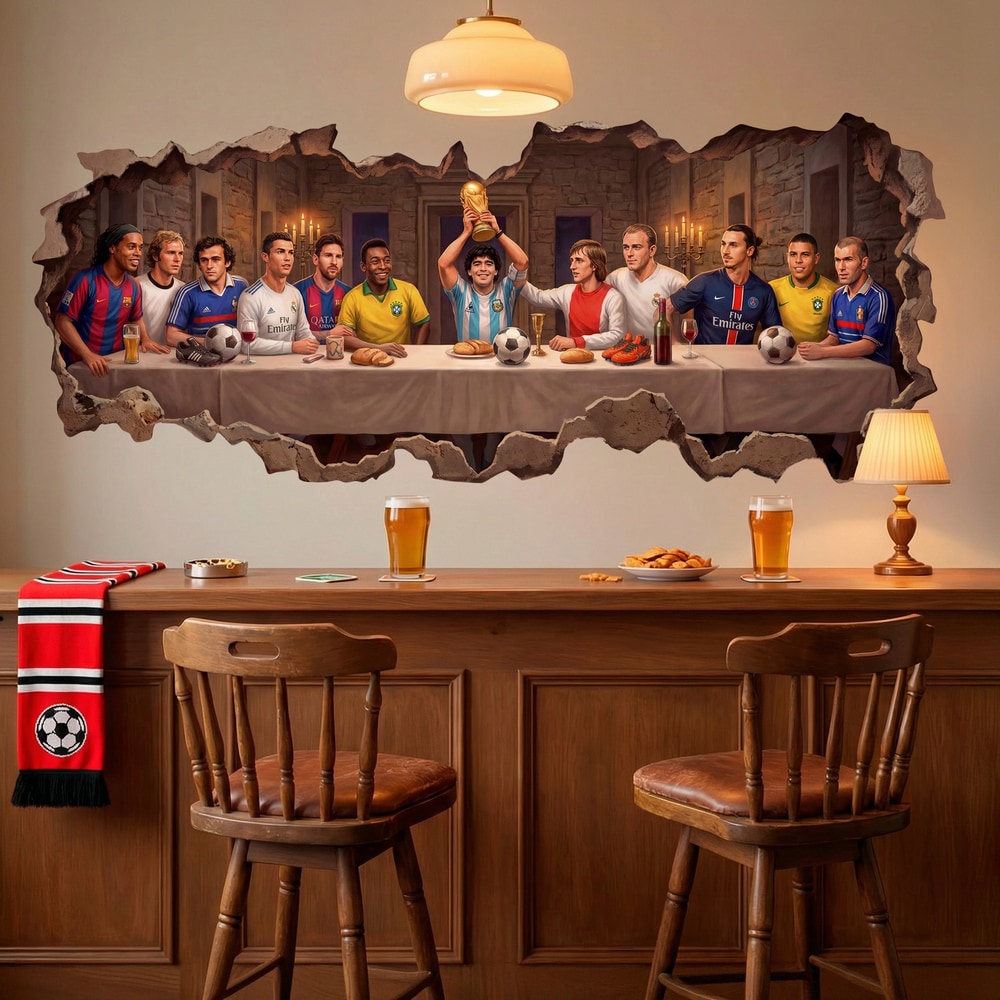 Wall Stickers: Wall Break Last Supper Football Legends