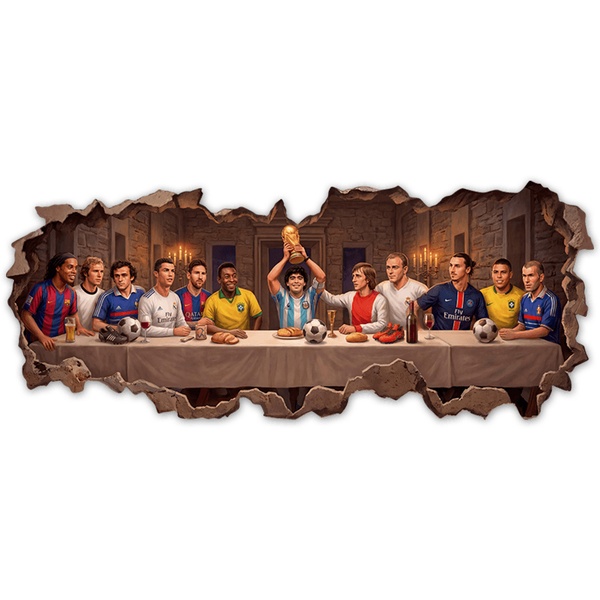 Wall Stickers: Wall Break Last Supper Football Legends