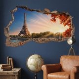 Wall Stickers: Wall Hole Paris at Sunset 3