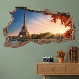Wall Stickers: Wall Hole Paris at Sunset 6