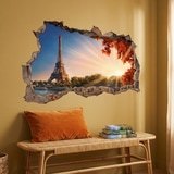 Wall Stickers: Wall Hole Paris at Sunset 8