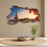 Wall Stickers: Wall Hole Paris at Sunset 9