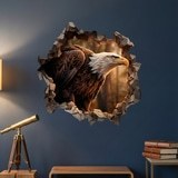 Wall Stickers: Wall Hole Bald Eagle 8