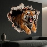 Wall Stickers: Wall Hole Wild Tiger 4