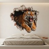 Wall Stickers: Wall Hole Wild Tiger 5