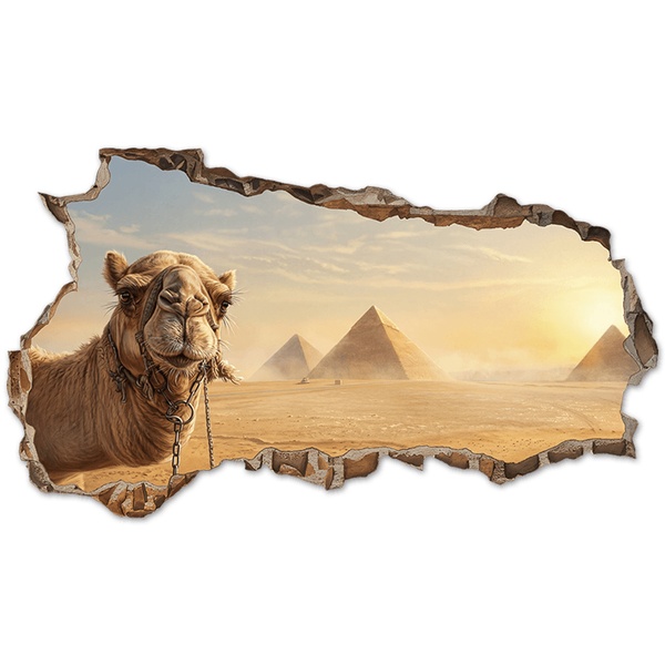 Wall Stickers: Wall Hole Camel at the Pyramids