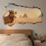 Wall Stickers: Wall Hole Camel at the Pyramids 5