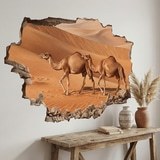 Wall Stickers: Wall Hole Camels in the Desert 3