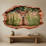 Wall Stickers: Wall Hole Forest Fawn 4