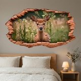 Wall Stickers: Wall Hole Forest Fawn 5