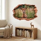 Wall Stickers: Wall Hole Forest Fawn 6
