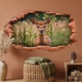Wall Stickers: Wall Hole Forest Fawn 7
