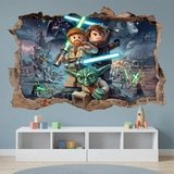 Stickers for Kids: Wall Hole Lego Star Wars Jedi Masters 3