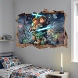 Stickers for Kids: Wall Hole Lego Star Wars Jedi Masters 8