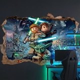 Stickers for Kids: Wall Hole Lego Star Wars Jedi Masters 9