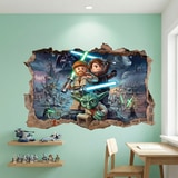 Stickers for Kids: Wall Hole Lego Star Wars Jedi Masters 10
