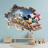 Stickers for Kids: Wall Hole Mickey Mouse Friends Roller Coaster 5