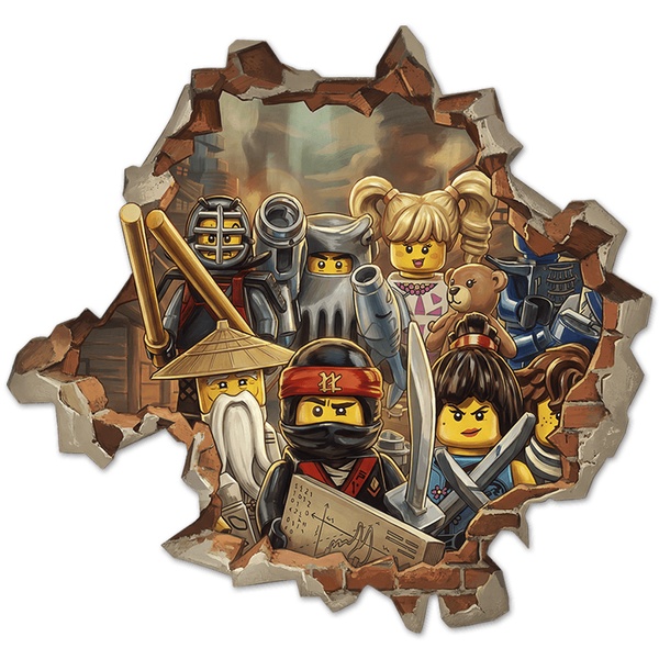 Stickers for Kids: Wall Hole Lego Ninjago Heroes
