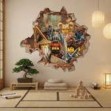 Stickers for Kids: Wall Hole Lego Ninjago Heroes 4