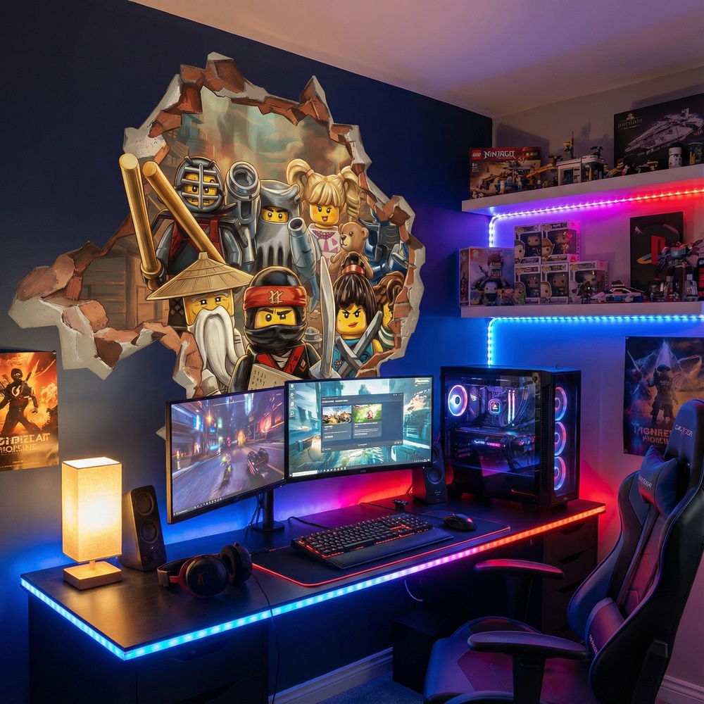 Stickers for Kids: Wall Hole Lego Ninjago Heroes