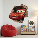 Stickers for Kids: Wall Hole Lightning McQueen Pixar Cars 3