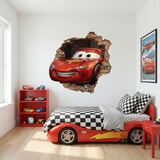 Stickers for Kids: Wall Hole Lightning McQueen Pixar Cars 5