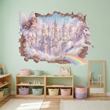 Stickers for Kids: Wall Hole Fairy, Castle and Unicorn 5