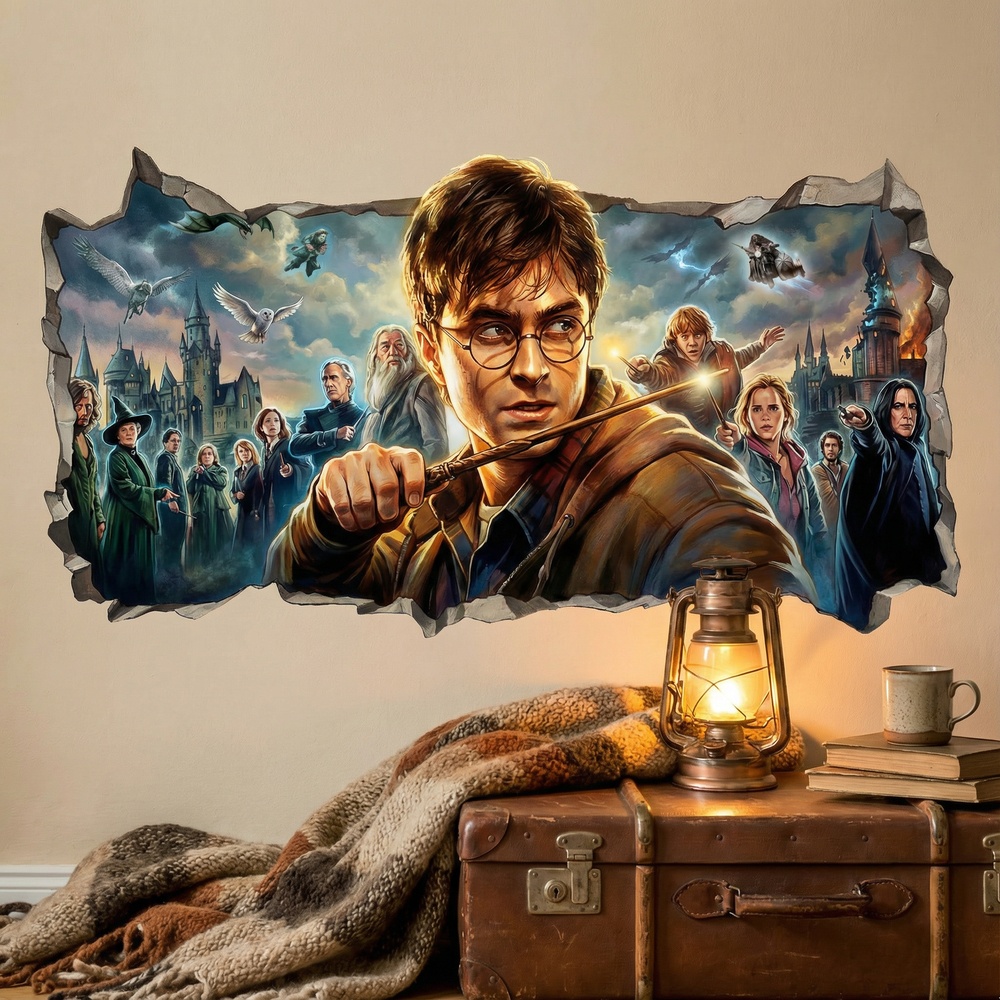 Wall Stickers: Wall Hole Harry Potter Magic World