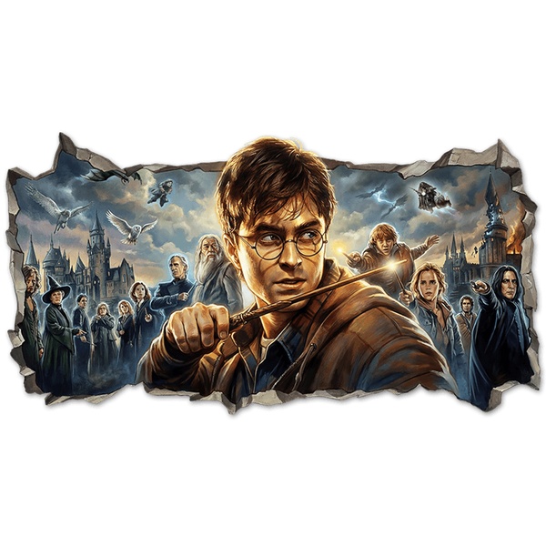 Wall Stickers: Wall Hole Harry Potter Magic World
