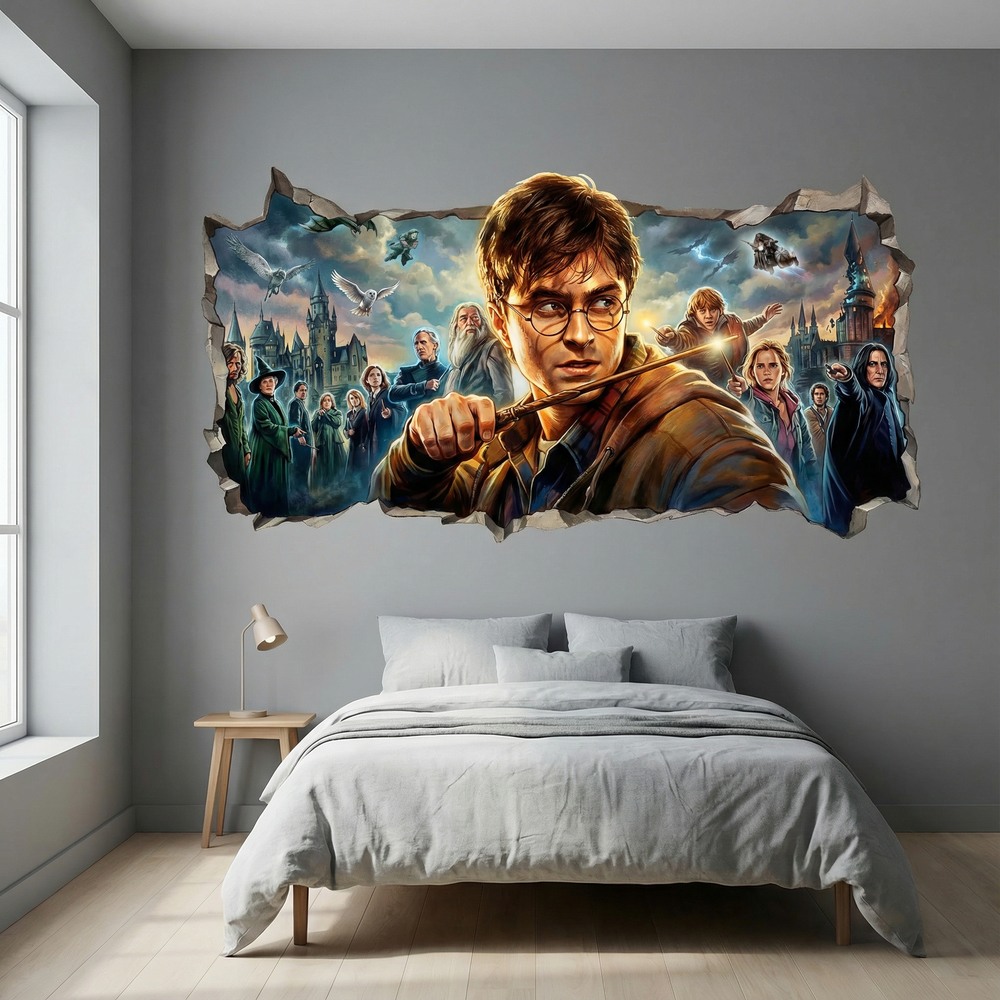 Wall Stickers: Wall Hole Harry Potter Magic World