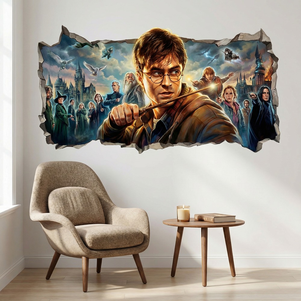 Wall Stickers: Wall Hole Harry Potter Magic World