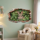 Wall Stickers: Wall Hole Rabbit Clovers 5