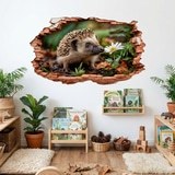 Wall Stickers: Wall Hole Hedgehog Daisy 6