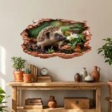 Wall Stickers: Wall Hole Hedgehog Daisy 7