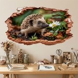 Wall Stickers: Wall Hole Hedgehog Daisy 8
