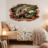 Wall Stickers: Wall Hole Hedgehog Daisy 9