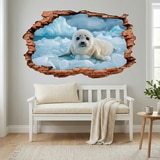 Wall Stickers: Wall Hole Baby Seal 4