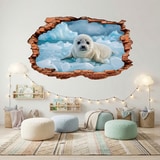 Wall Stickers: Wall Hole Baby Seal 6