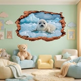 Wall Stickers: Wall Hole Baby Seal 8