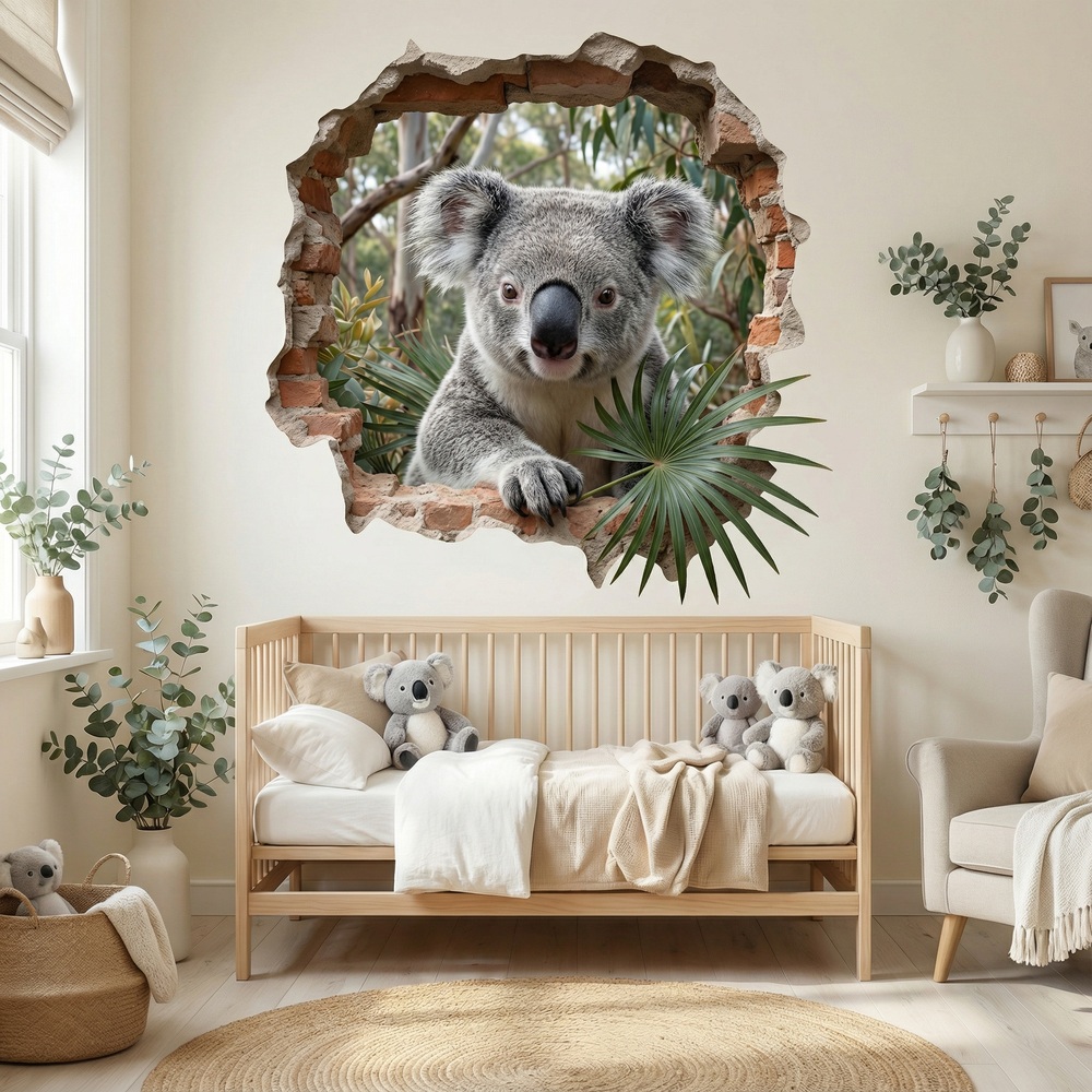 Wall Stickers: Wall Hole Koala